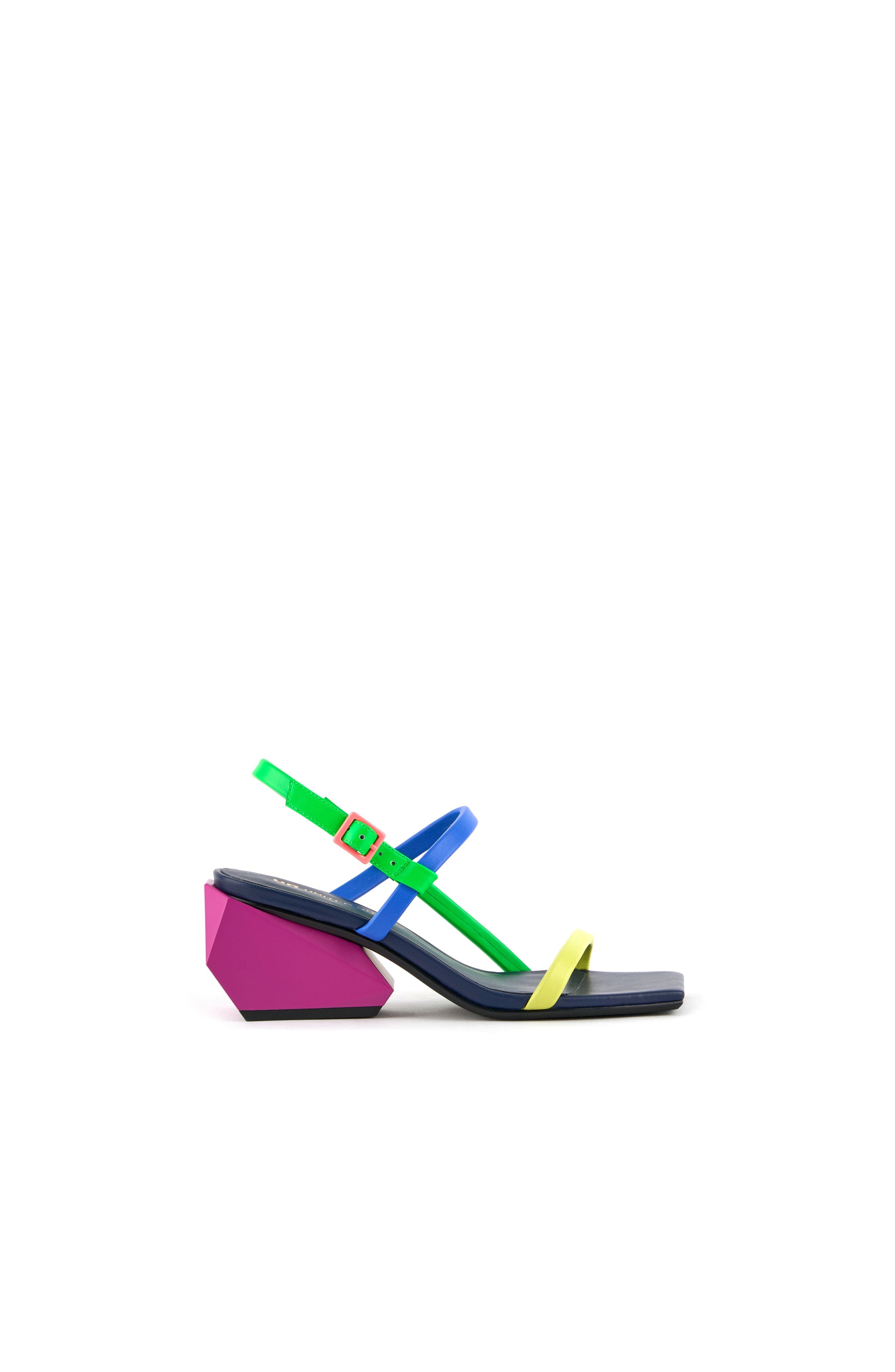 Ricky Strappy Mid Sandals, Main, color, Neon Flair