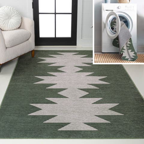 Chayton Minimalist Geometric Machine-Washable Area Rug