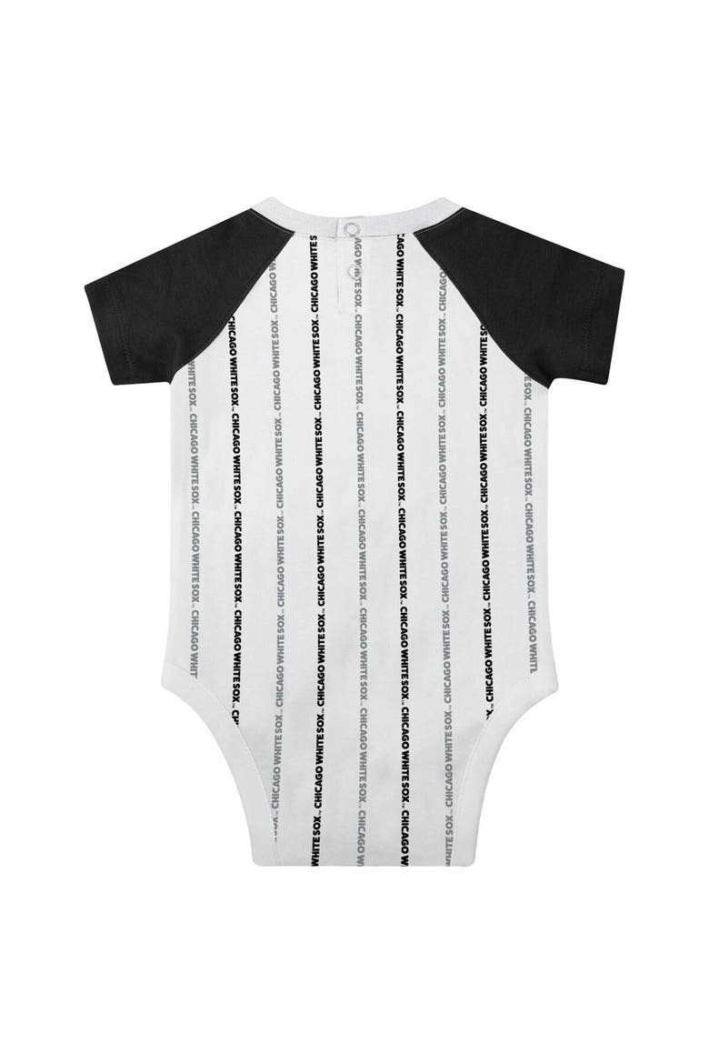 Newborn & Infant White Chicago White Sox Three-Piece Play Ball Raglan Bodysuit Booties & Bib Set, Alternate, color, White