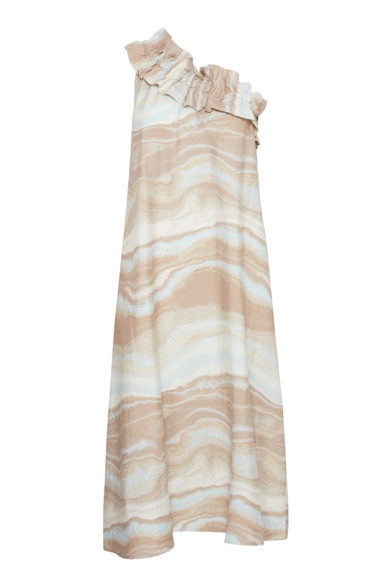One-Shoulder Maxi Dress, Alternate, color, CEMENT MARBLE MIX