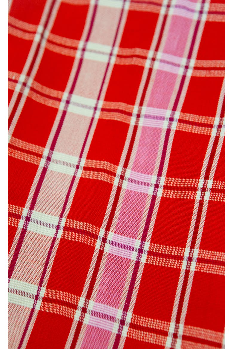 Handwoven Holly Cotton Tea Towel, Alternate, color, Red