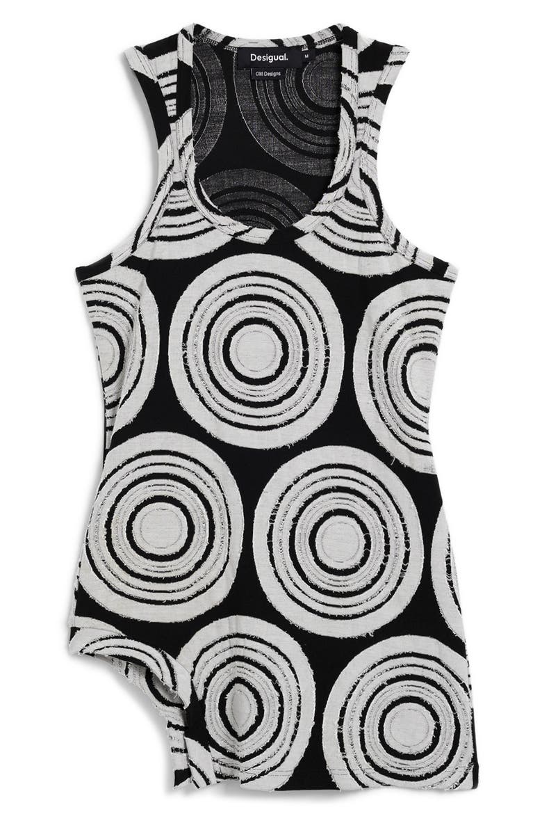 Sleeveless Asymmetric T-Shirt, Alternate, color, BLACK