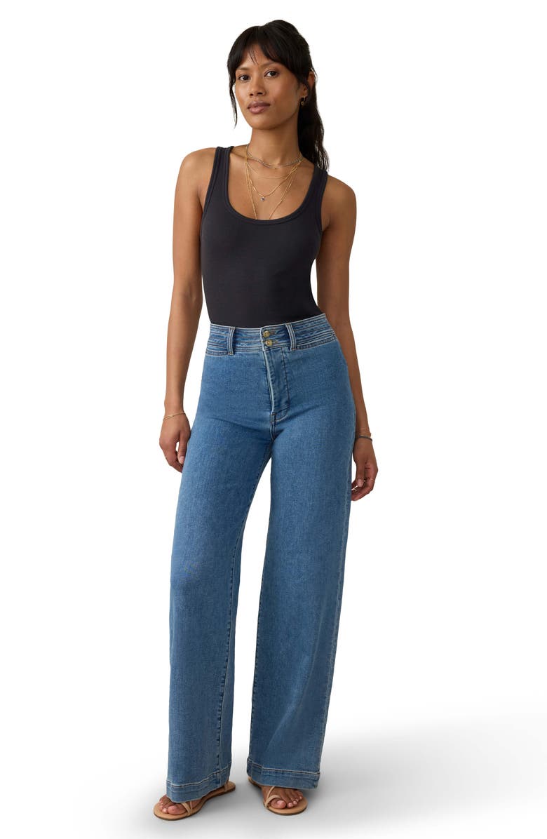 Faherty Featherweight Freestyle Rib Tank Top, Alternate, color, Washed Black