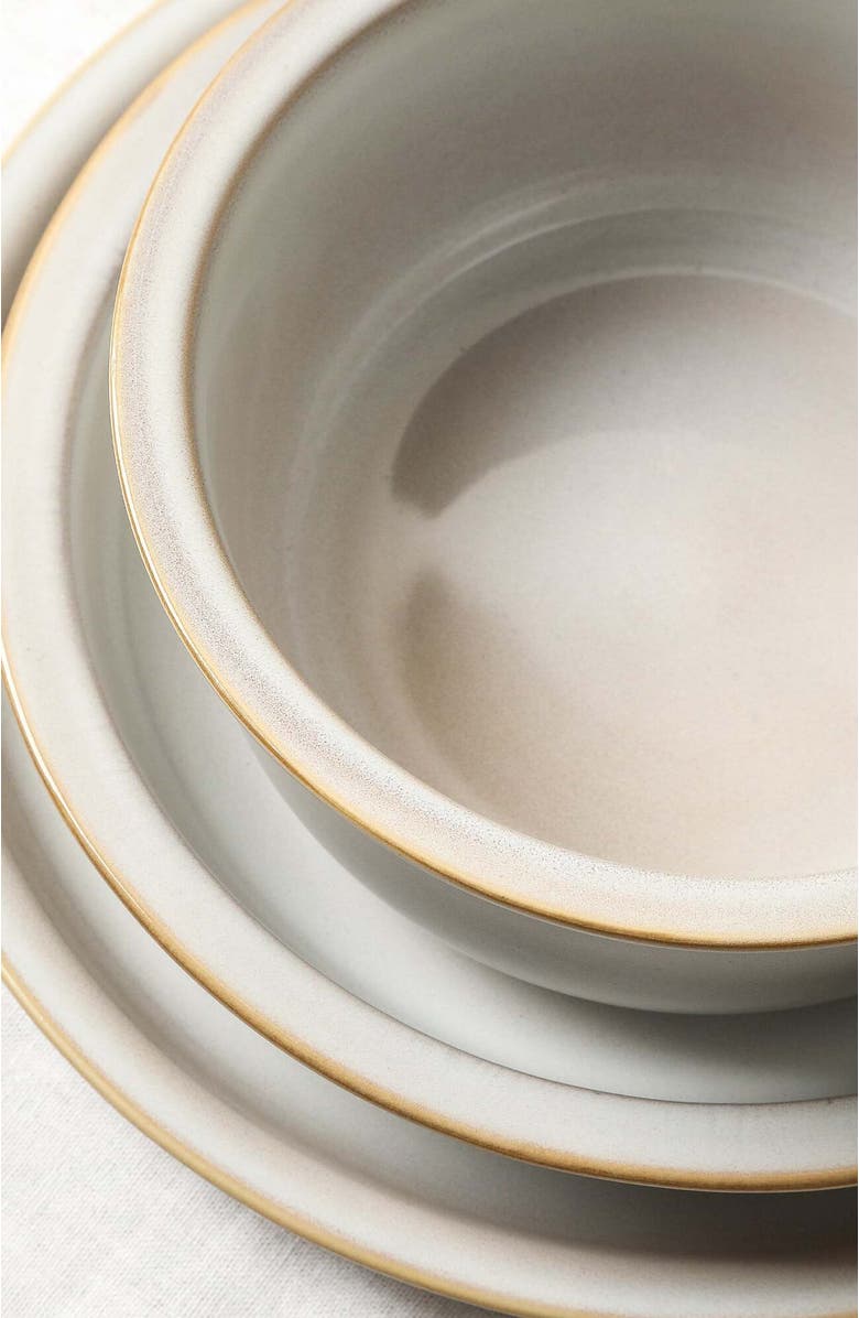 Stone Lain Slate Stoneware 12-Piece Dinnerware Set, Alternate, color, White