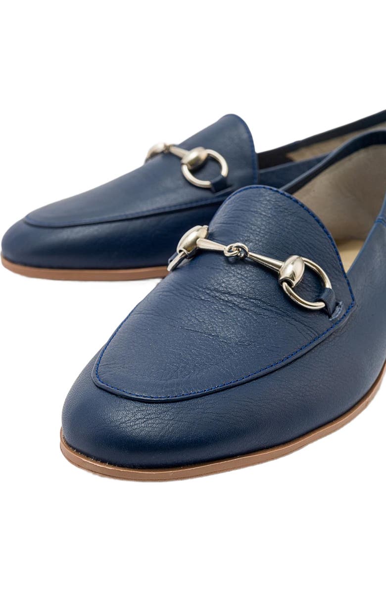 Forever & Always Shoes Penny Leather Horsebit Loafers, Alternate, color, Navy Blue Leather
