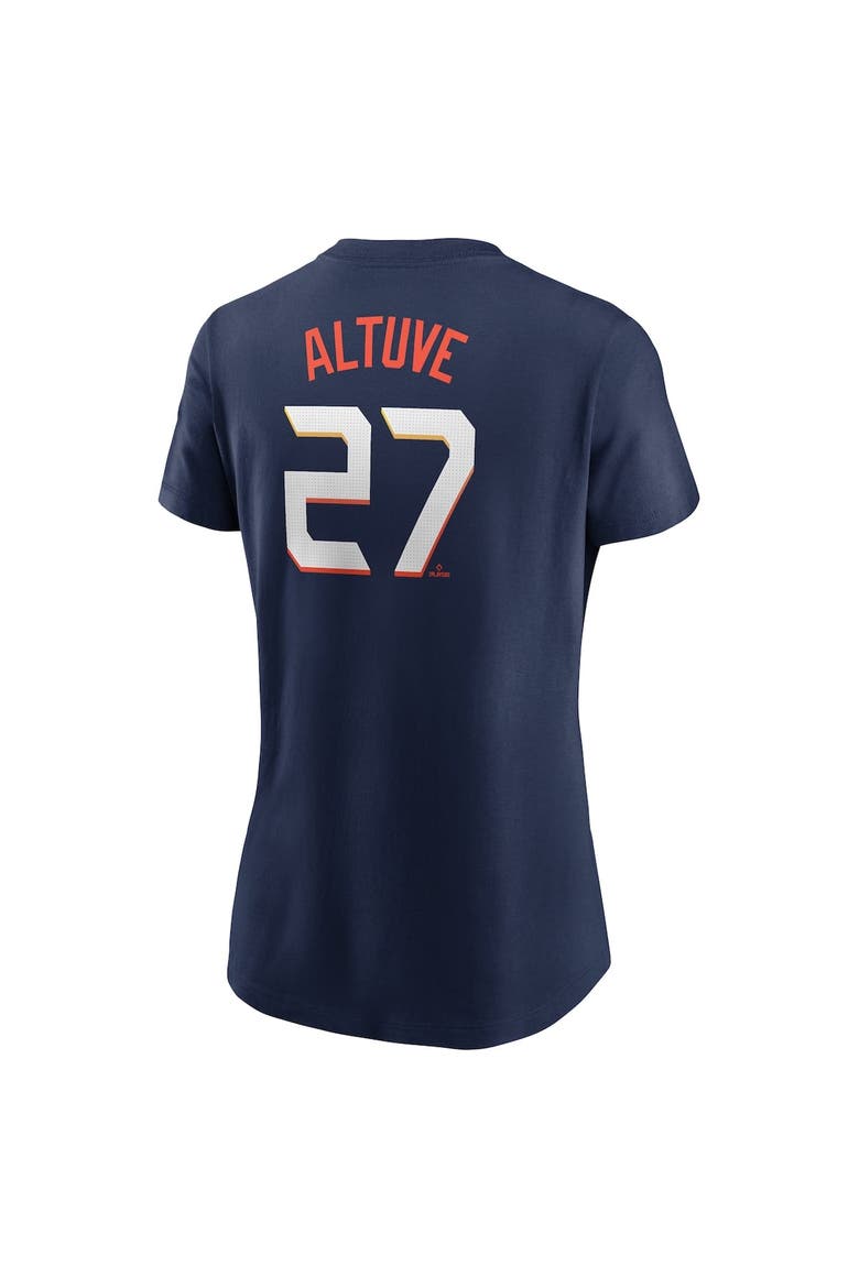 Women's Nike Jose Altuve Navy Houston Astros 2025 City Connect Fuse Name & Number T-Shirt, Alternate, color, Navy