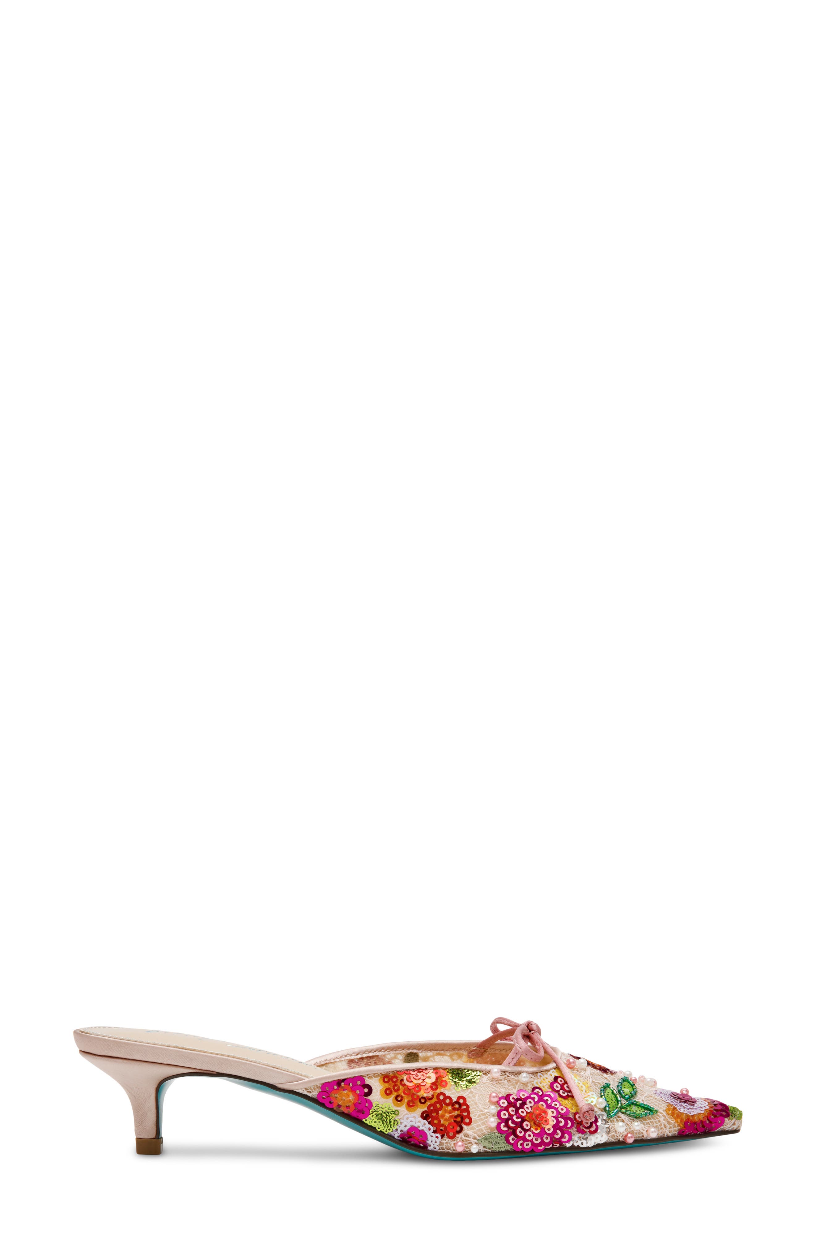 Keely Sequin Mule, Alternate, color, BEIGE FLORAL