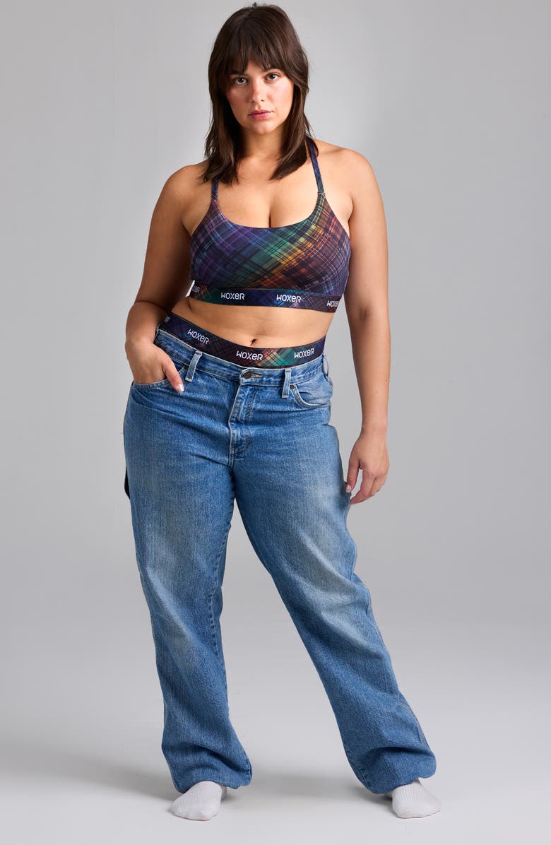 Woxer Star Ultrasoft 3-Inch Boxer Briefs, Alternate, color, Pride Plaid