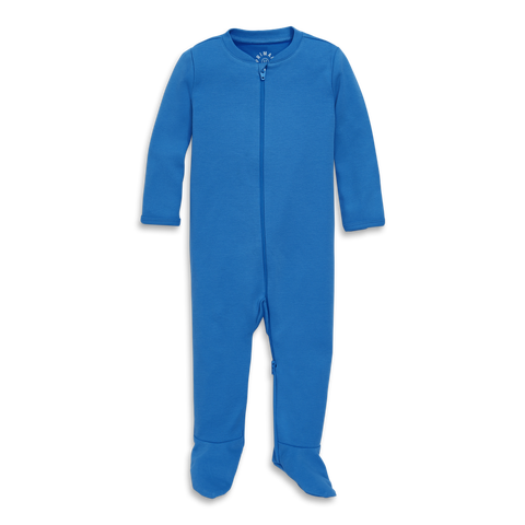 Baby Organic Zip Footie In Solid