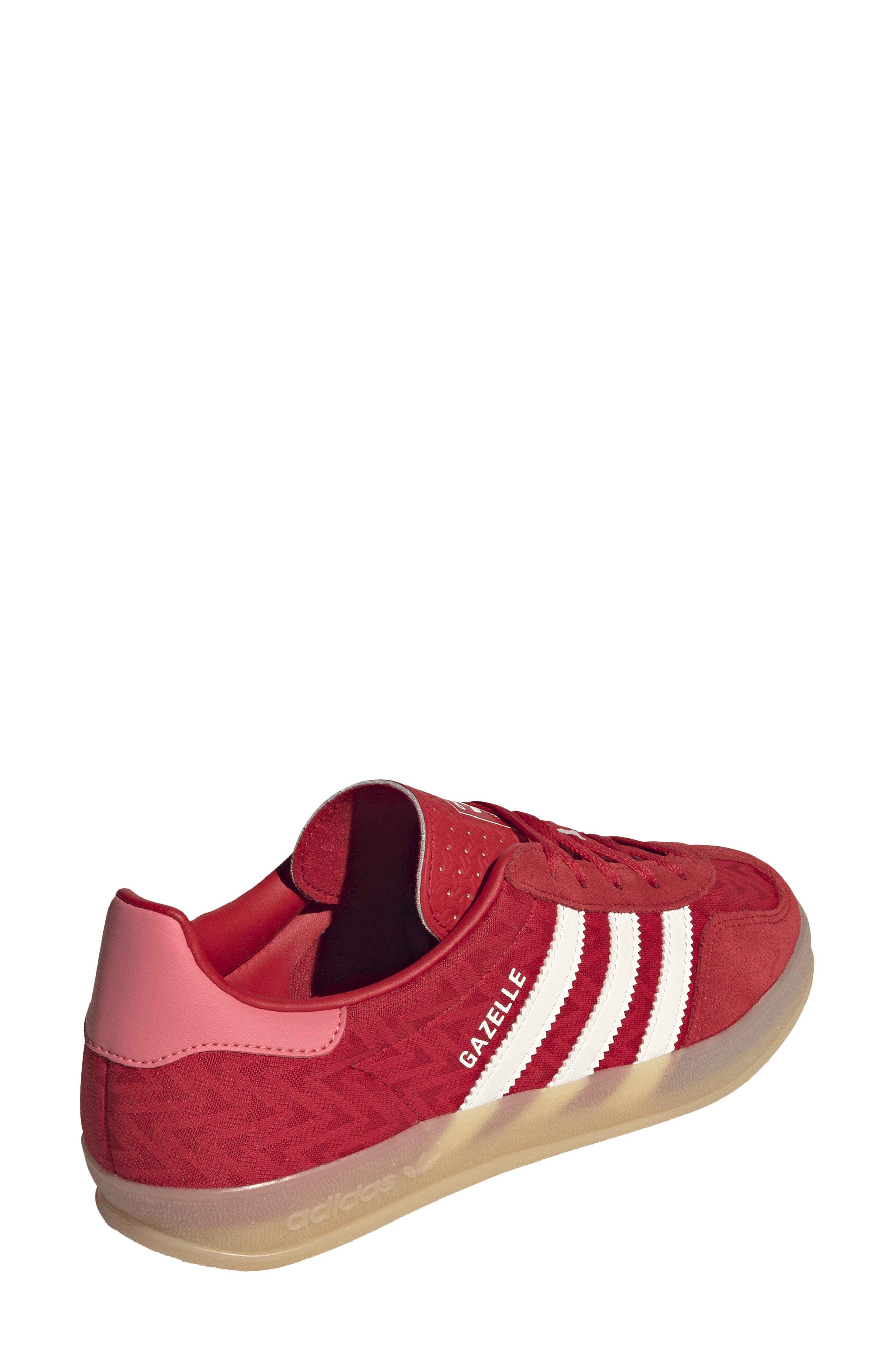 adidas Gazelle Indoor Sneaker, Alternate, color, Scarlet/ Core White/ Gum 3