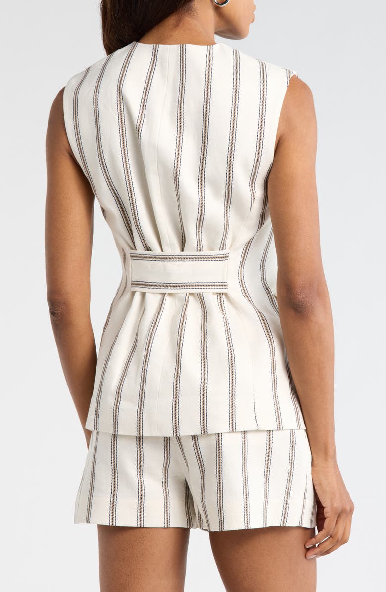 A.L.C. Noa Stripe Vest, Alternate, color, Cream Stripe