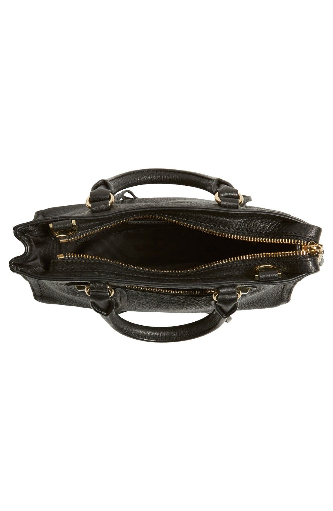 'Micro Regan' Satchel, Alternate, color, BLACK/ LIGHT GOLD HRDWR
