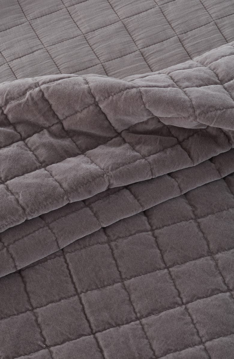 Nordstrom Velveteen Grid Quilt & Sham Set, Alternate, color, 