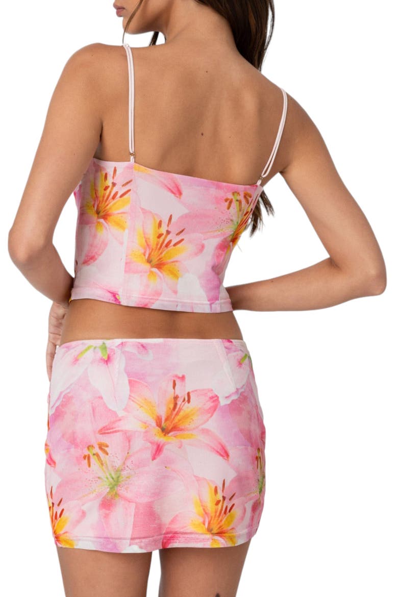 Stassi Floral Crop Top, Alternate, color, PINK