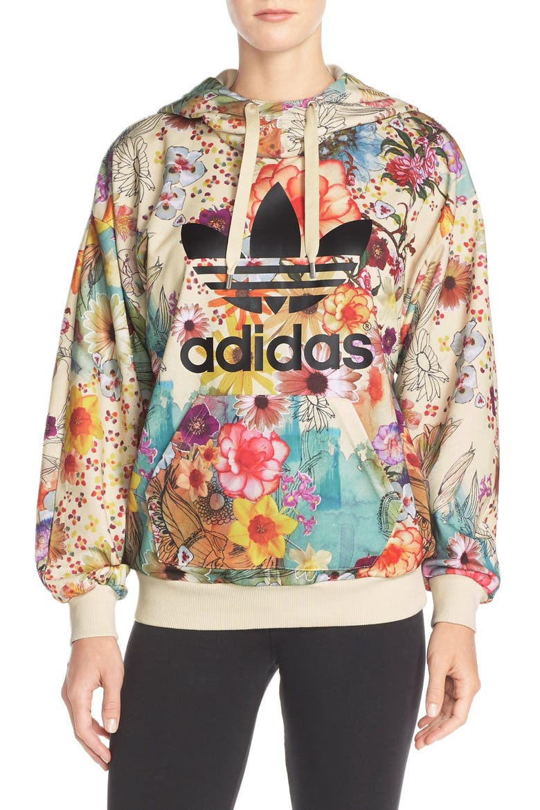 Originals 'Farm Confete' French Terry Hoodie, Main, color, MULTICOLOR/ BLACK