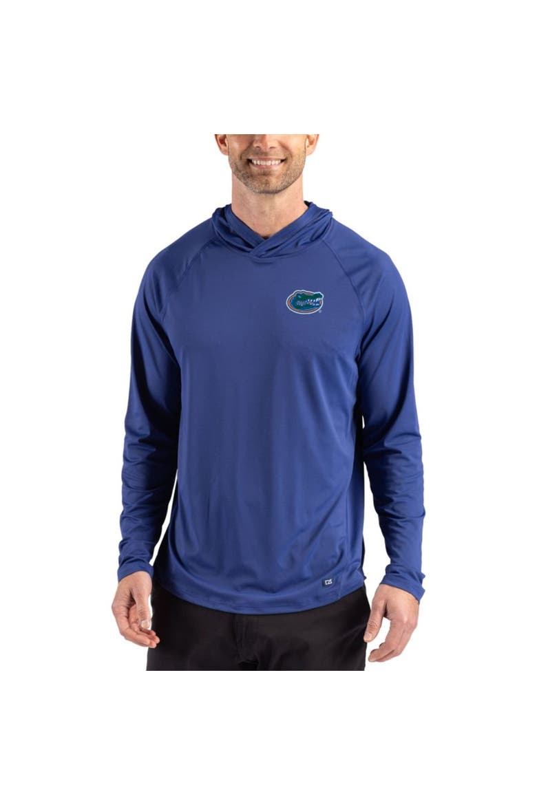 Men's Cutter & Buck Royal Florida Gators Prospect Recycled Featherlight Stretch Hoodie, Main, color, Royal