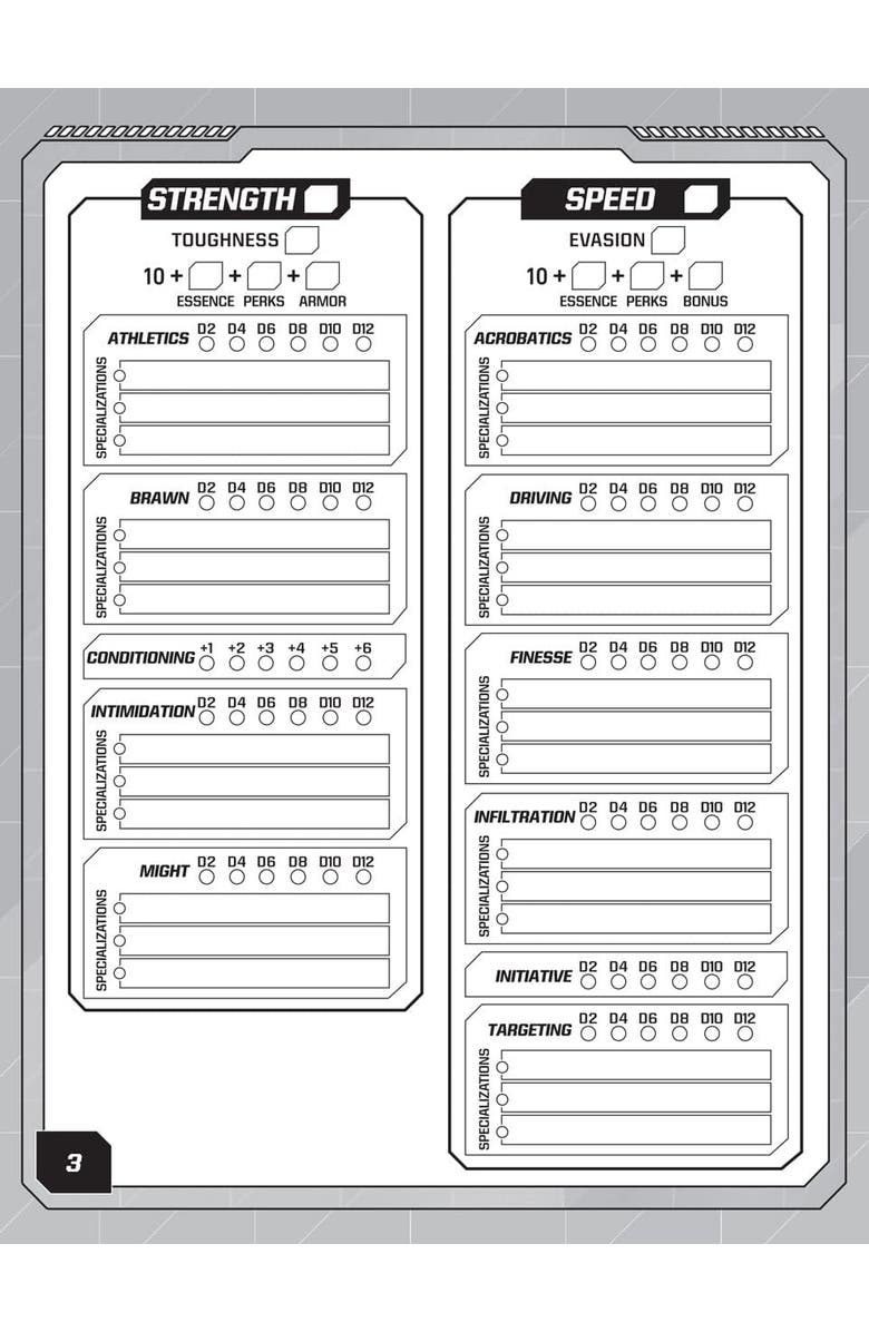 Renegade Game Studios Transformers Roleplaying Game Expanded Character Sheet Journal, Alternate, color,