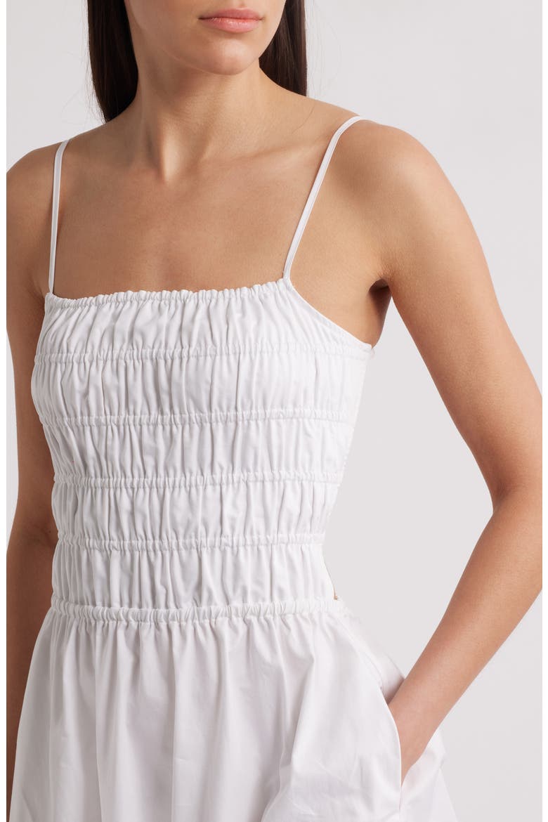 The Delta Cotton Mini Sundress, Alternate, color, OPTIC WHITE