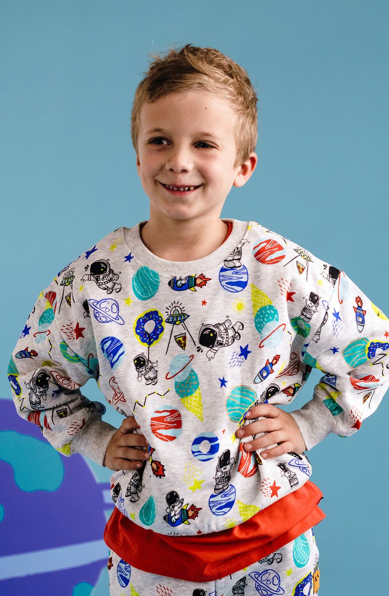 Rock Your Kid Kids' Crewneck French Terry Sweatshirt, Alternate, color, Rocket Grey