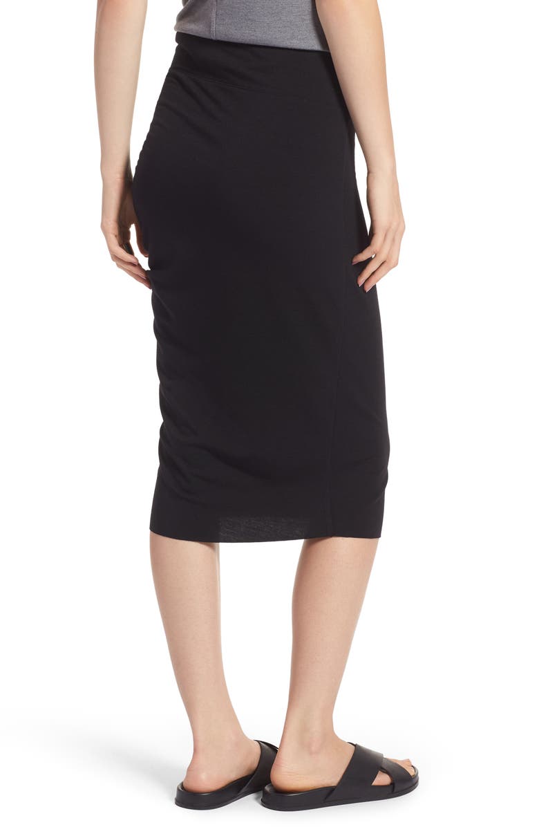 Treasure & Bond Ruched Knit Midi Skirt, Alternate, color,
