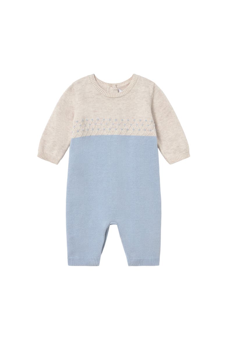 Knit Baby Romper, Main, color, Blue