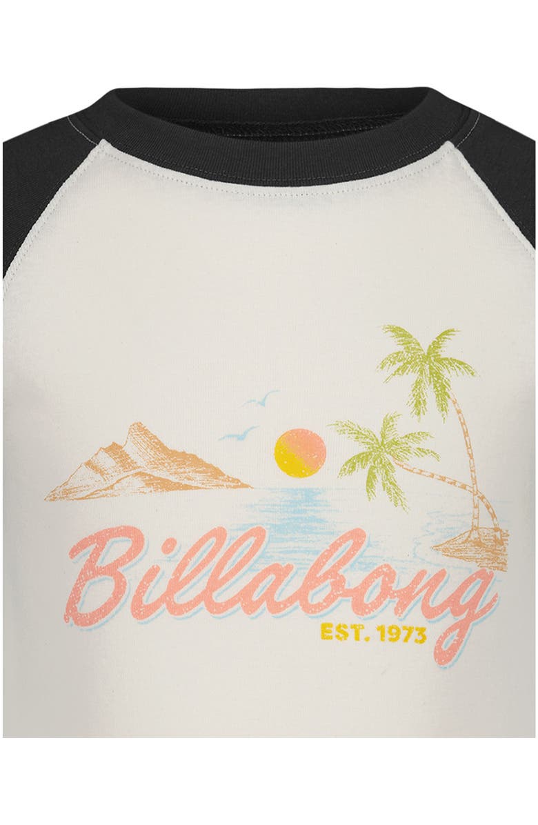 Billabong Kids' What a Vibe Raglan T-Shirt, Alternate, color, Black Sands