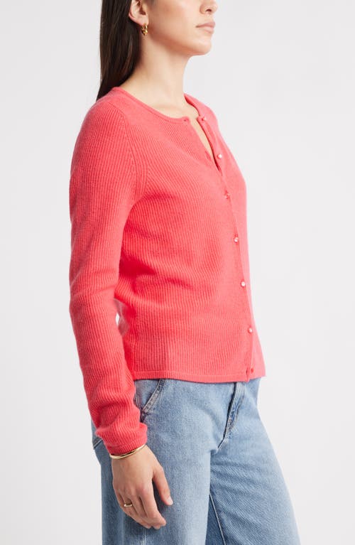 Caslonr Caslon(r) Wool & Cashmere Cardigan In Pink