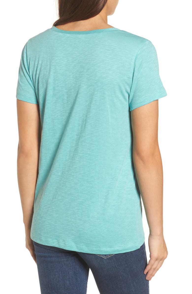 Caslon<sup>®</sup> U-Neck T-Shirt, Alternate, color, Green Agate