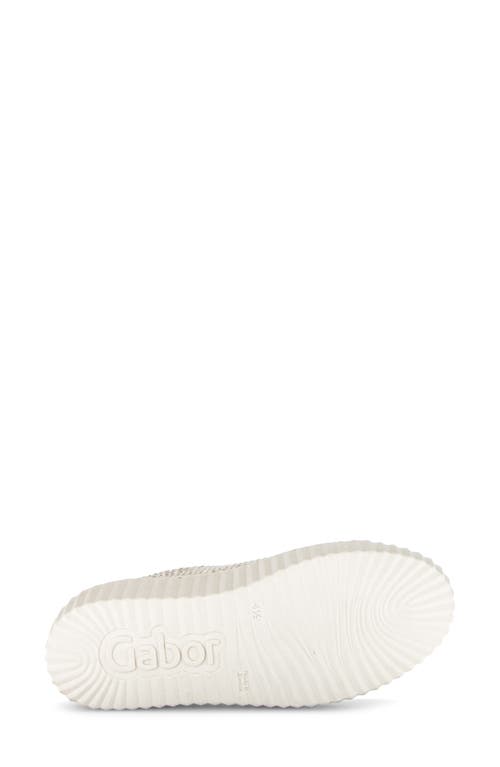Gabor Woven Platform Sneaker In White