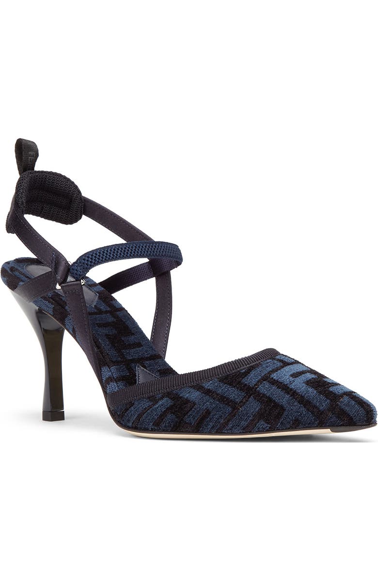 Fendi Colibrì FF Logo Pointed Toe Slingback Pump, Main, color,