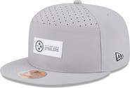 New Era Men's New Era Gray Pittsburgh Steelers 2025 Sideline Split Panel 9FIFTY Snapback Hat