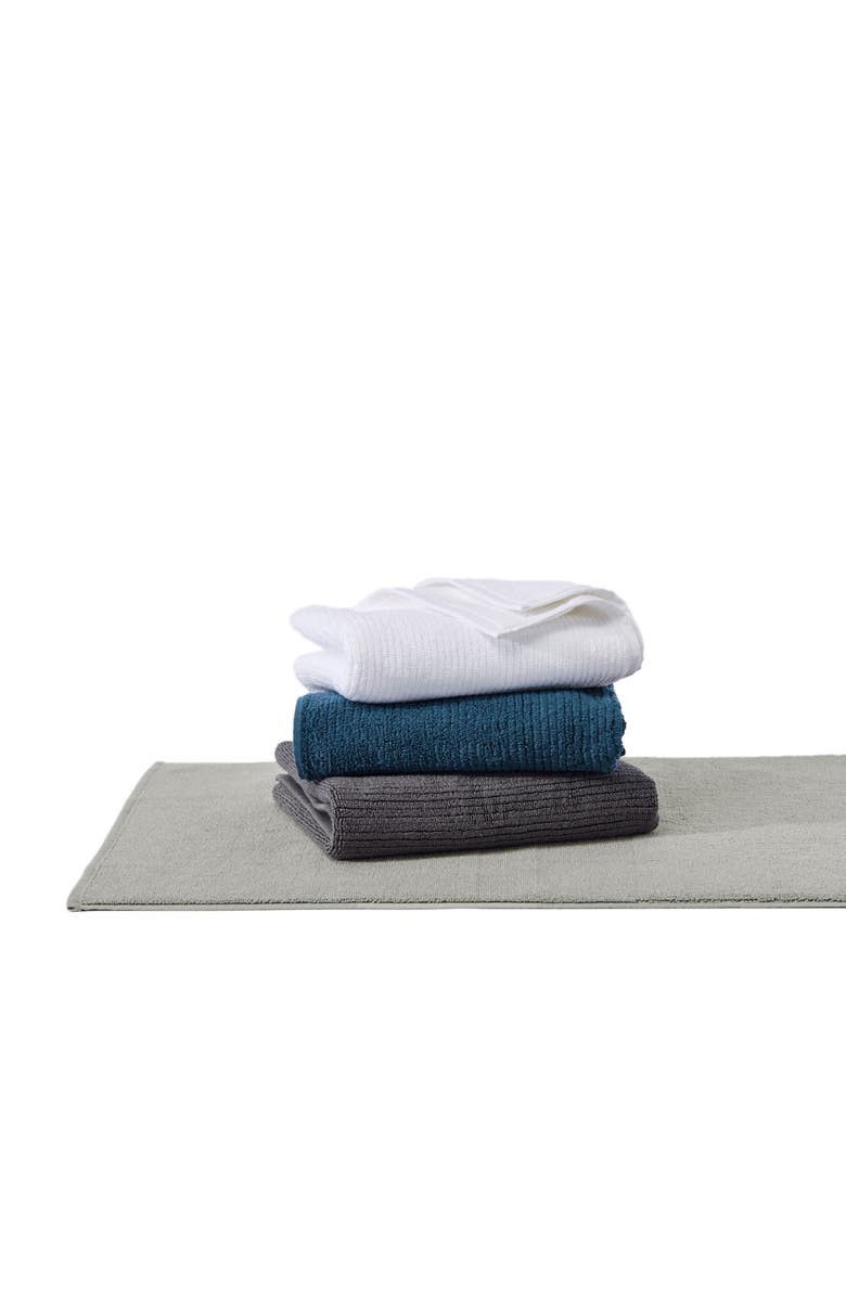 Coyuchi Temescal Ribbed Organic Cotton Bath Mat, Alternate, color, Alpine White