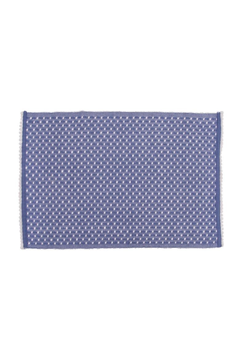 Bahar Sky Line 100% Cotton Set of 4 Placemats 14" x 20", Main, color, Blue