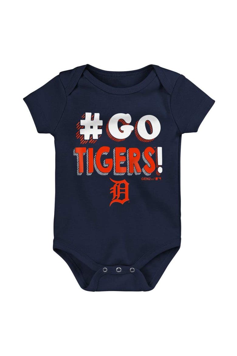 Infant Navy/Orange/Gray Detroit Tigers Born To Win 3-Pack Bodysuit Set, Alternate, color, Navy