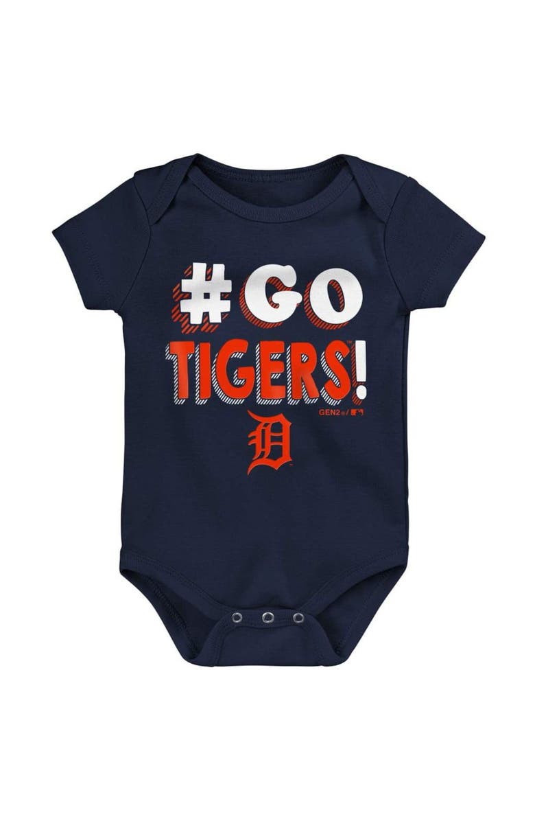 Outerstuff Infant Navy/Orange/Gray Detroit Tigers Born To Win 3-Pack Bodysuit Set, Alternate, color, 