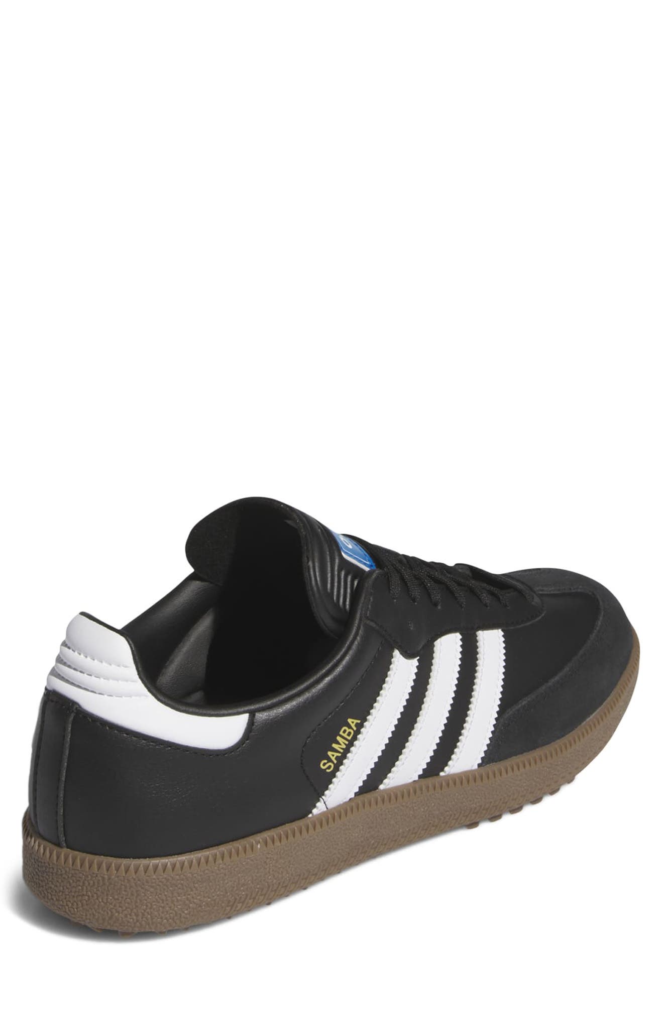 adidas Golf Gender Inclusive Samba Spikeless Golf Shoe, Alternate, color, Black/ White/ Gum5