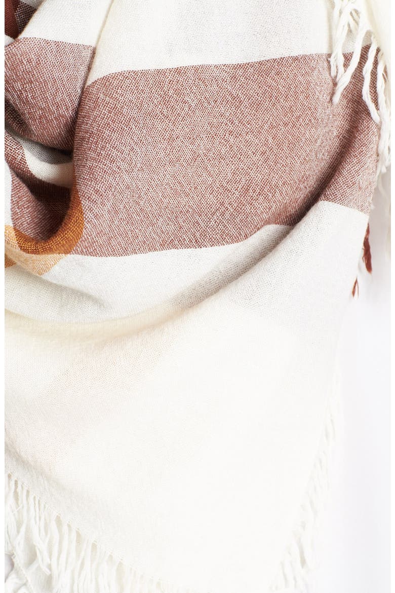 'Colour Check' Square Scarf, Alternate, color, IVORY