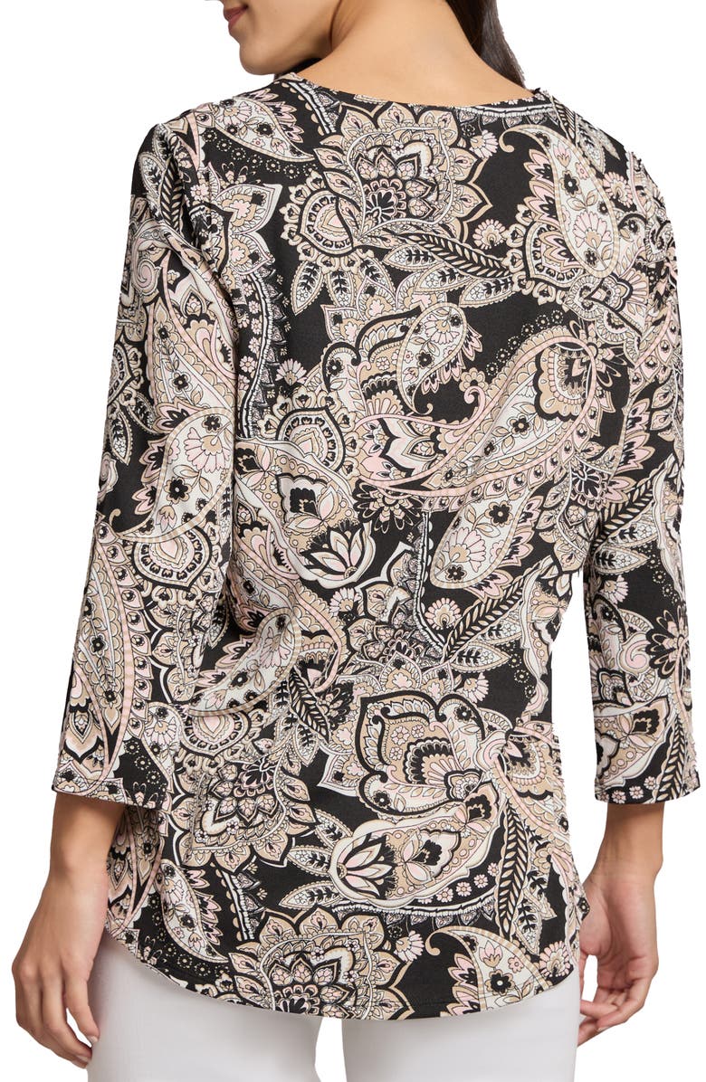 Jones New York Paisley Crepe Top, Alternate, color, 