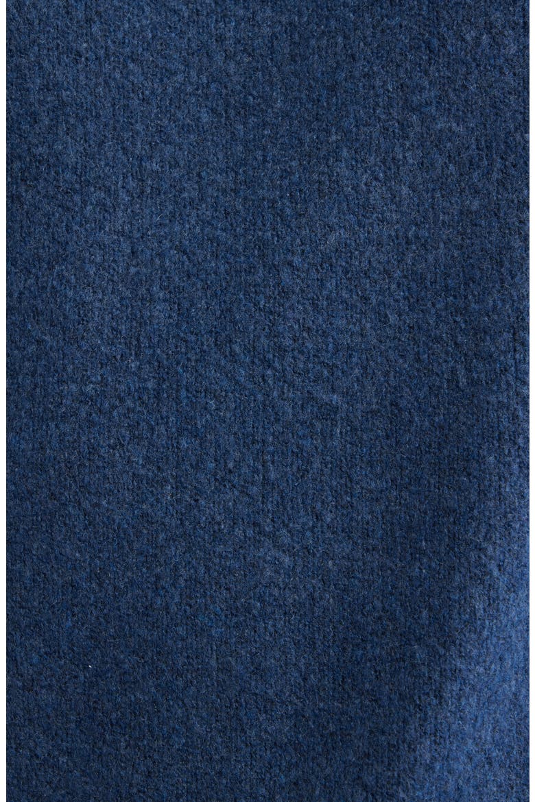 Embroidered Sleeve Mock Neck Sweater, Alternate, color, CADET BLUE