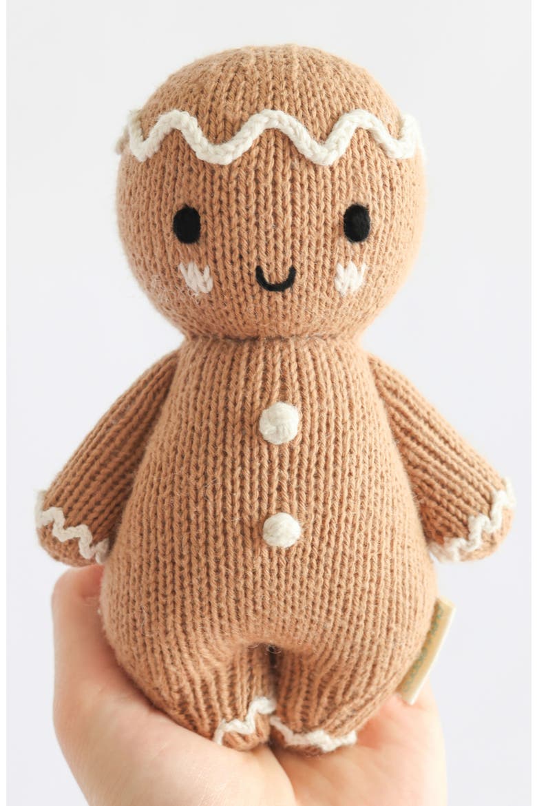 Baby Gingerbread Stuffed Animal, Alternate, color, BROWN