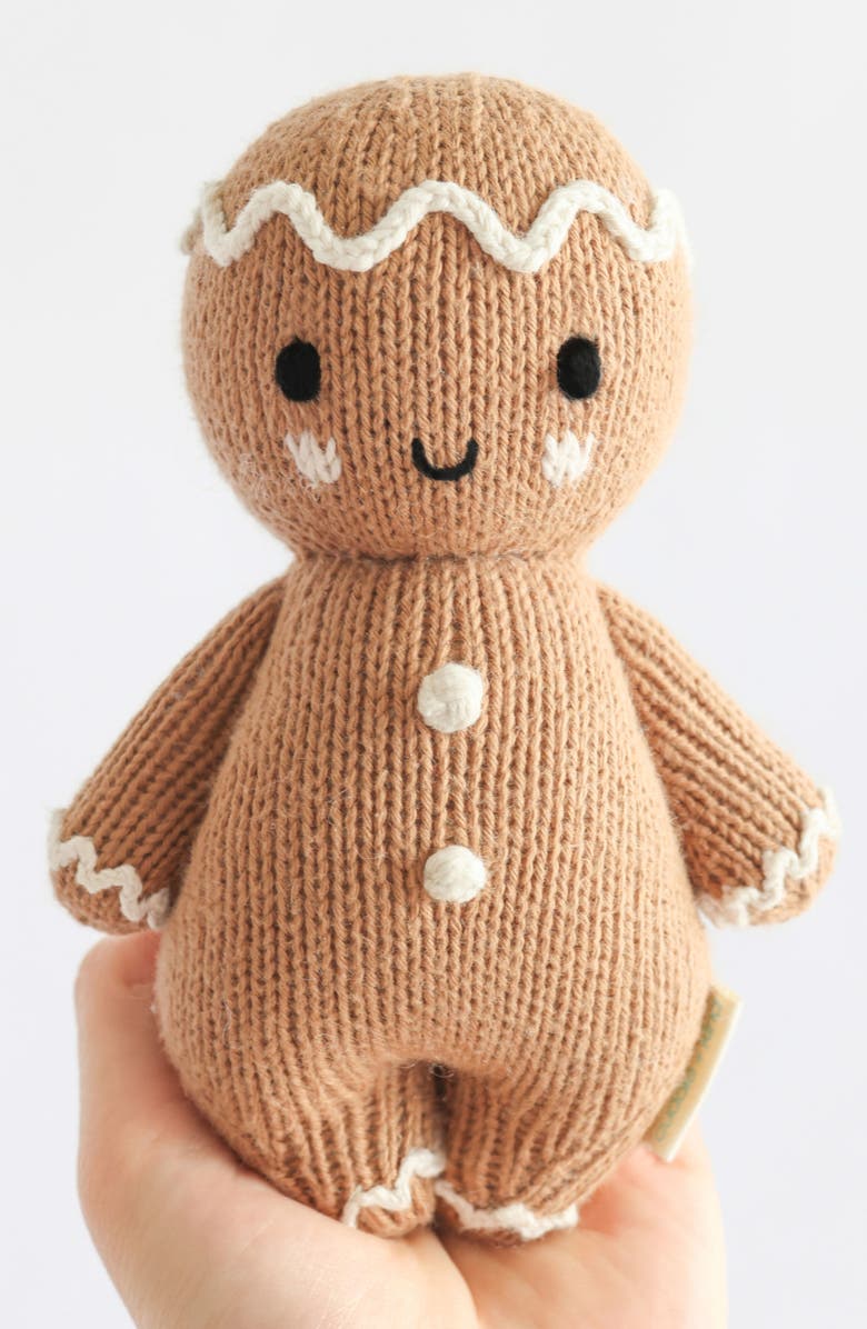 cuddle+kind Baby Gingerbread Stuffed Animal, Alternate, color, Brown