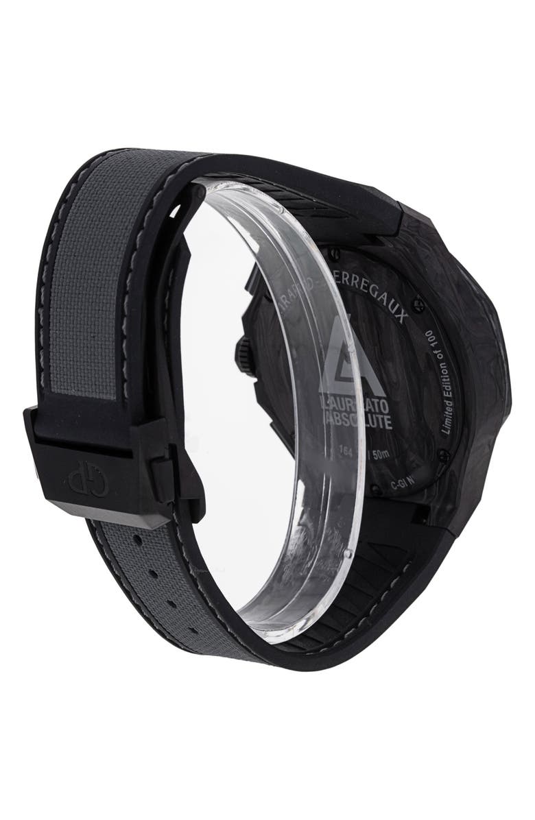 Watchfinder & Co. Girard Perregaux Preowned Laureato Rubber Strap Watch, 44mm, Alternate, color,