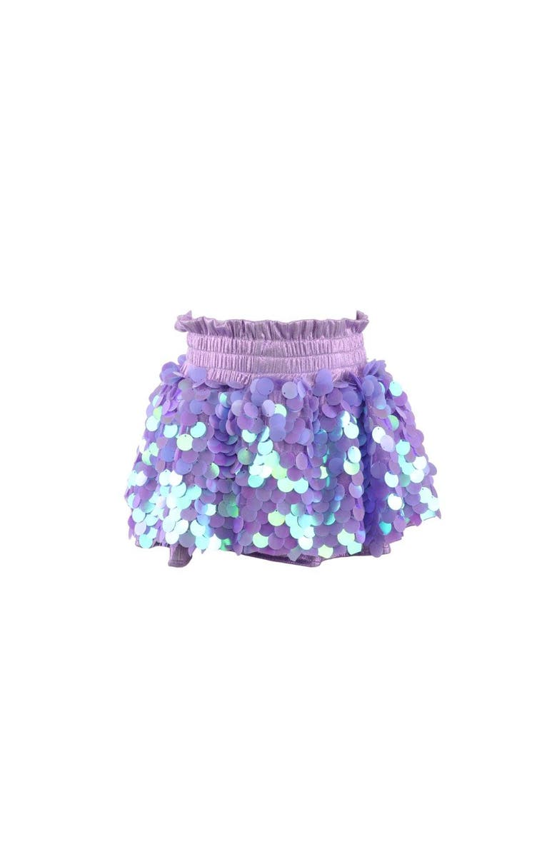 Lola + The Boys Paillette Metallic Skort, Main, color, Lavender