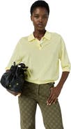 GERARD DAREL Laika Short Sleeve Knit Polo Top