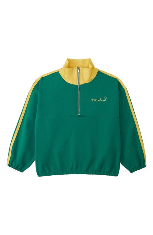 The Sunday Collective Kids' Masters Play Organic Cotton Pullover in Green