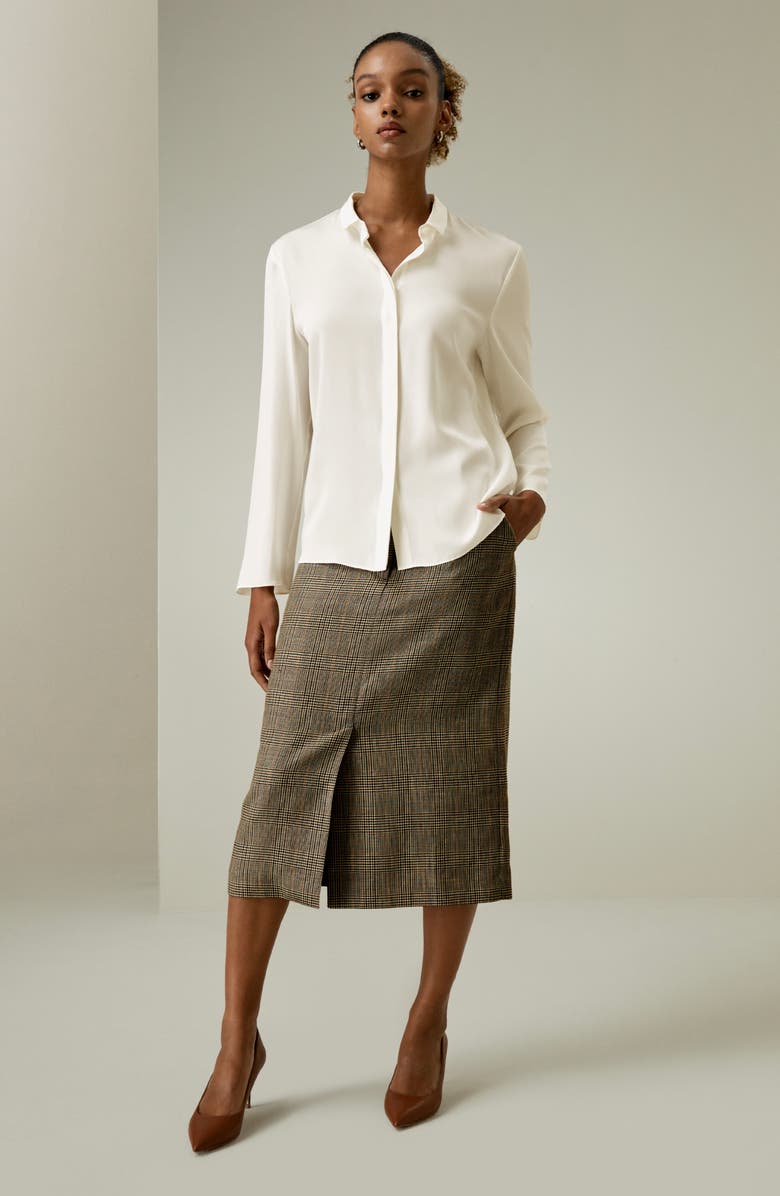 Lilysilk Classic Collar Silk Shirt for Women, Alternate, color, Natural White