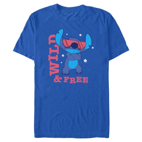 Men's Lilo & Stitch Wild and Free Pose  Graphic T-Shirt