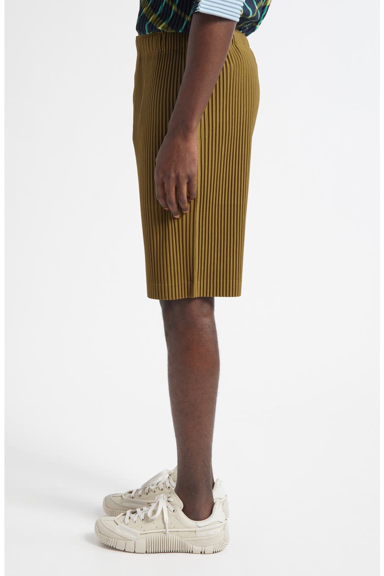 Pleated Shorts, Alternate, color, OLIVE KHAKI
