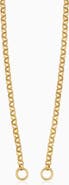 Oradina 14K Yellow Gold Rimini Rolo Split Necklace