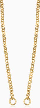 Oradina 14K Yellow Gold Rimini Rolo Split Necklace